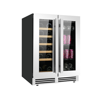 Full Black Thermoelectric Glass Sleeve Cabinet Room Wine Cooler Cooler or SS Hotel Wine Cellar Fridge