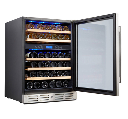 Wine Cellar Indoor Red High End Glass Door Refriger Electronic Control Integrated Home Cooler Wine Fridge