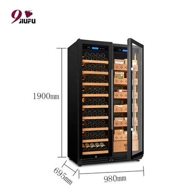 2021 Factory Hot Sale Frostless Glass Door Wine Cigar Cooler Cabinet For Private Club Or Commercial Use
