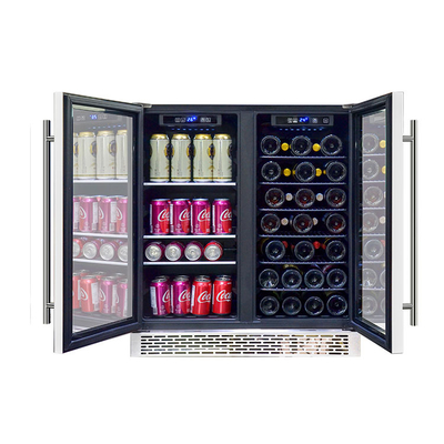 Japanese Brand JOSOO Zone Beer Wine Fridge Experts Glass Cooler Door Cellar Digital OEM Dual Display-Control For Home